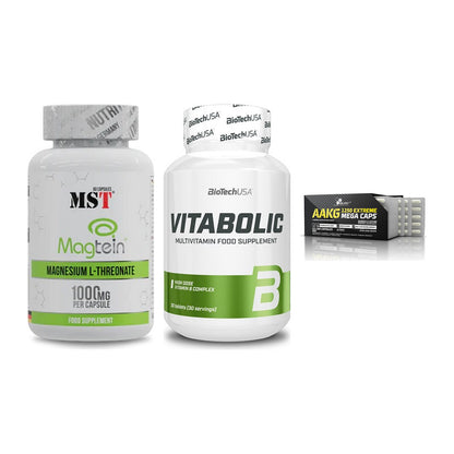 Ausdauer-Set: MST Magnesium + BioTech Vitaboli + Olimp AAKG – alle enthaltenen Artikel