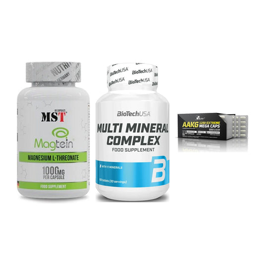 Ausdauer-Set: MST Magnesium + BioTech Multi + Olimp AAKG – alle enthaltenen Artikel