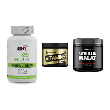 Ausdauer-Set: MST Magnesium + Peak Vitamin A-Z + Sinob Core – alle enthaltenen Artikel