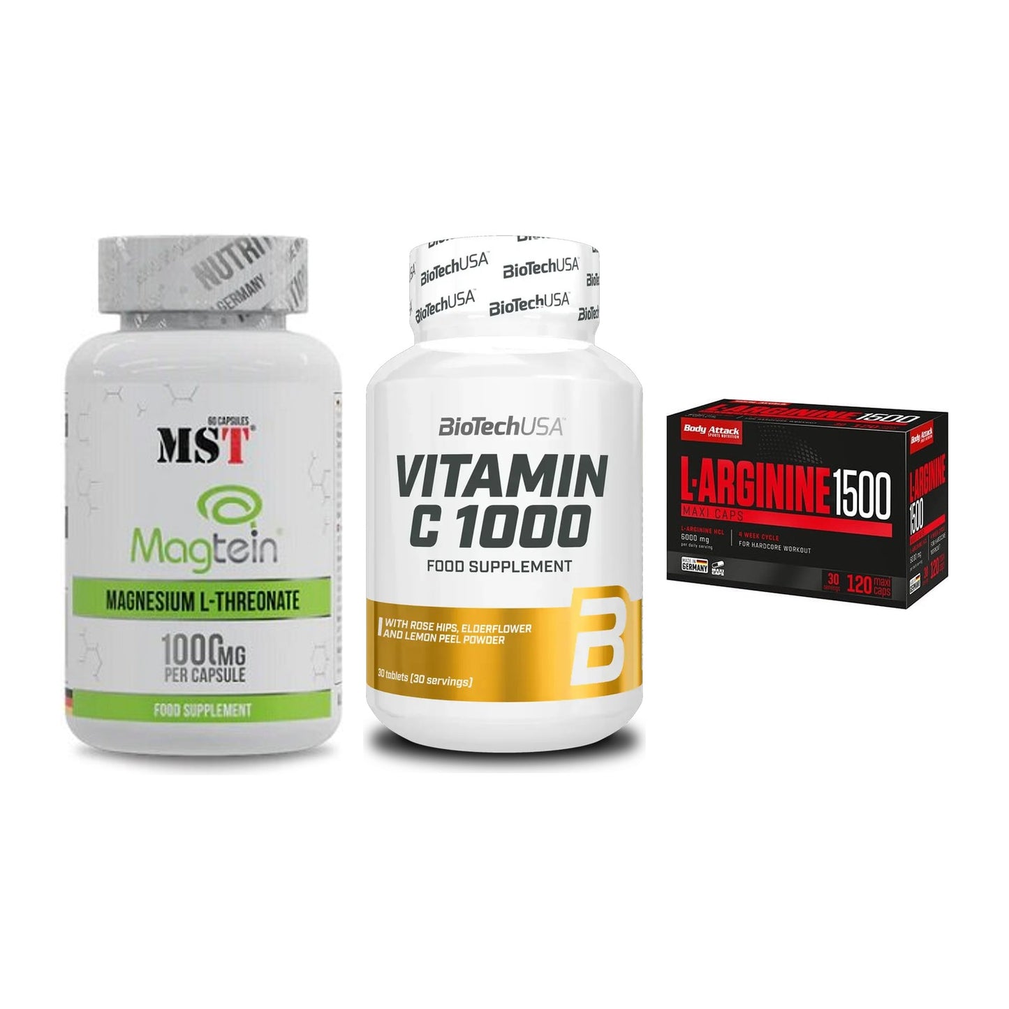 Ausdauer-Set: MST Magnesium + BioTech Vitamin + Body Attack – alle enthaltenen Artikel