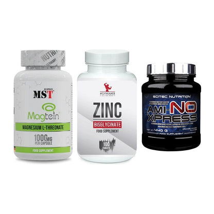Ausdauer-Set: MST Magnesium + #GYMJUICE ZINC + Scitec Ami-NO – alle enthaltenen Artikel