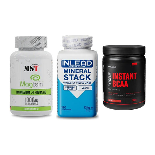 Ausdauer-Set: MST Magnesium + INLEAD Mineral + Body Attack – alle enthaltenen Artikel