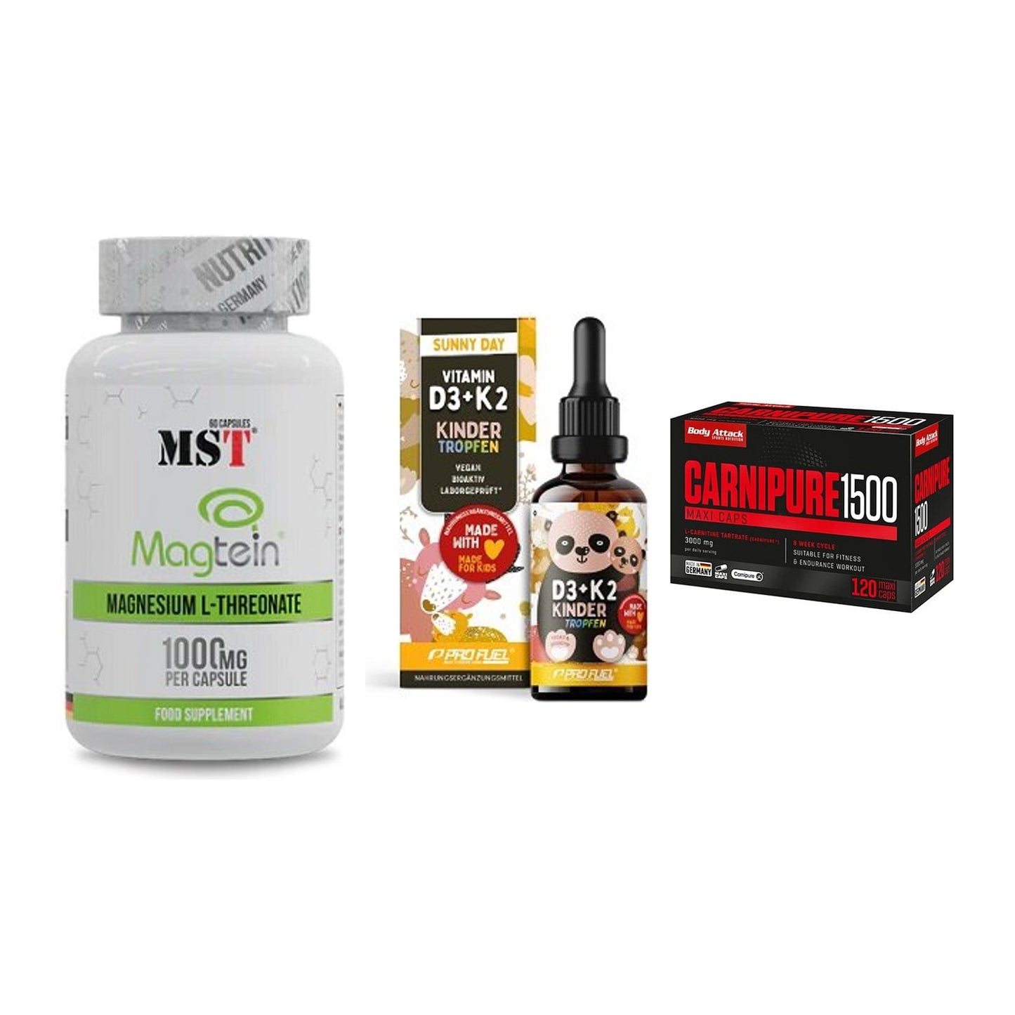 Ausdauer-Set: MST Magnesium + ProFuel VITAMIN + Body Attack – alle enthaltenen Artikel
