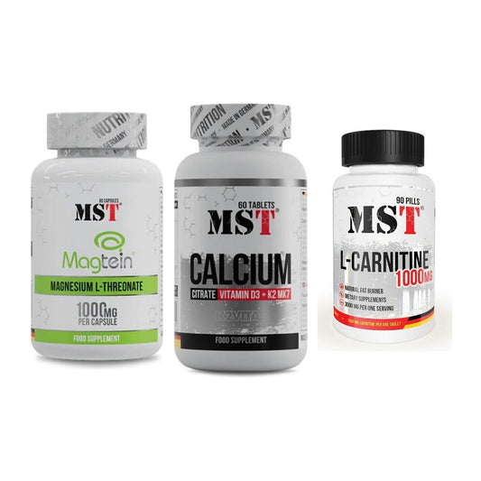 Ausdauer-Set: MST Magnesium + MST Calcium + MST L-Carnitine – alle enthaltenen Artikel