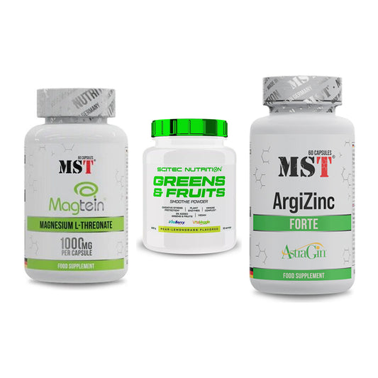 Ausdauer-Set: MST Magnesium + Scitec Greens + MST ArgiZinc – alle enthaltenen Artikel