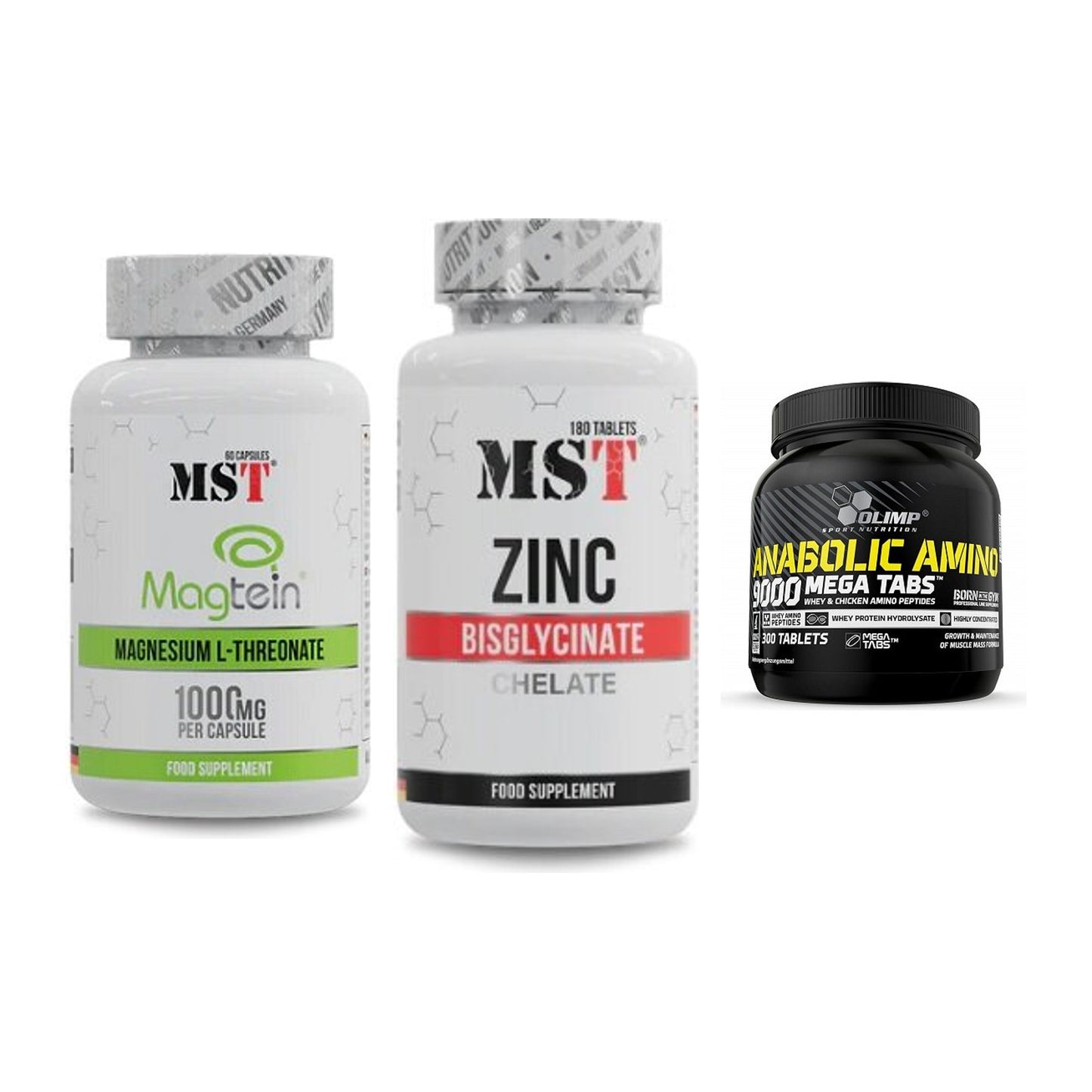 Ausdauer-Set: MST Magnesium + MST Zinc Chelate + Olimp Anabolic – alle enthaltenen Artikel