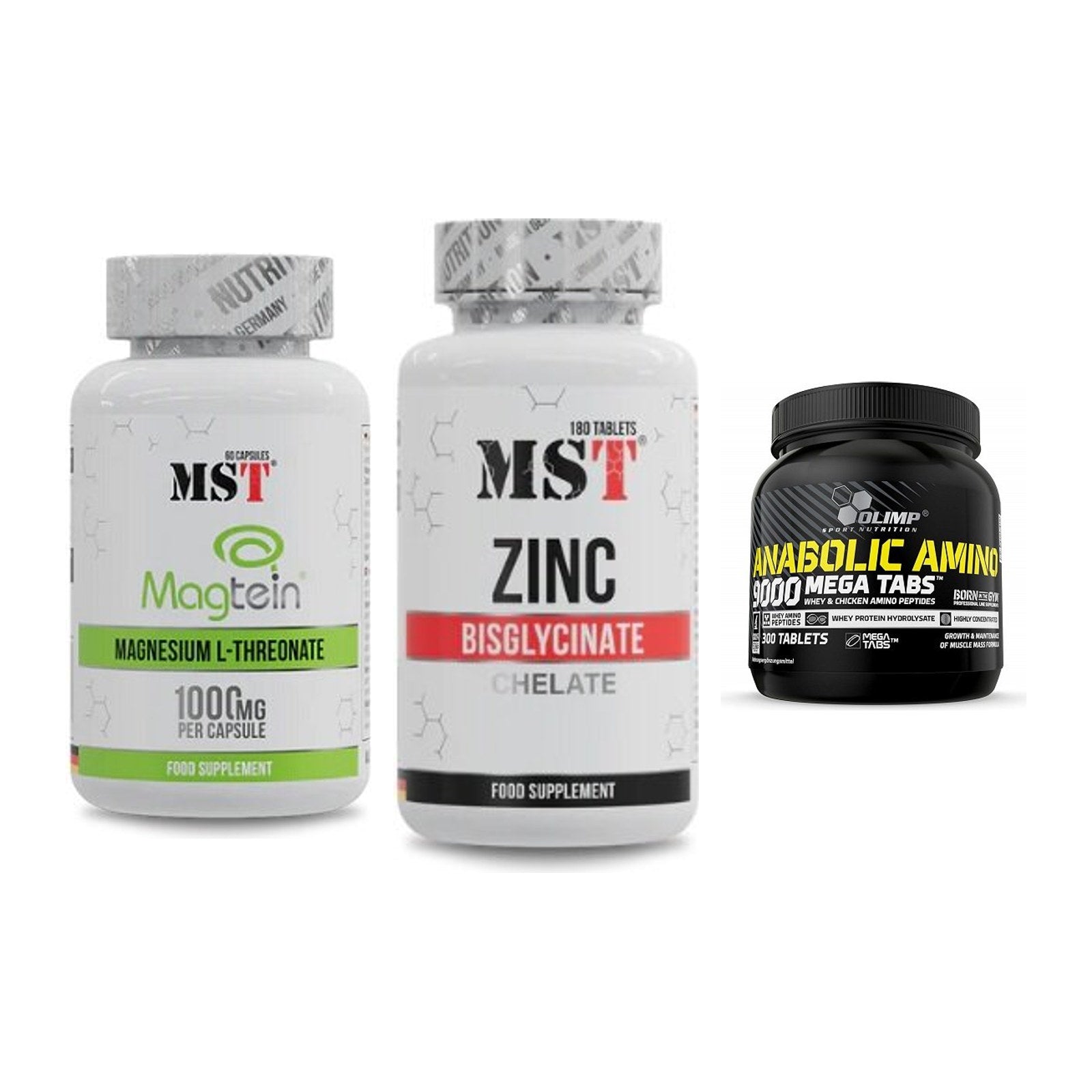 Ausdauer-Set: MST Magnesium + MST Zinc Chelate + Olimp Anabolic – alle enthaltenen Artikel