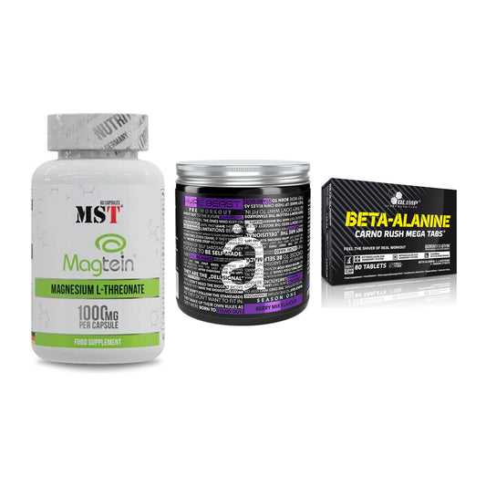 Ausdauer-Set: MST Magnesium + Nanosupps Hype + Olimp Beta-Alani – alle enthaltenen Artikel
