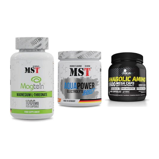 Ausdauer-Set: MST Magnesium + MST Aqua Power + Olimp Anabolic – alle enthaltenen Artikel