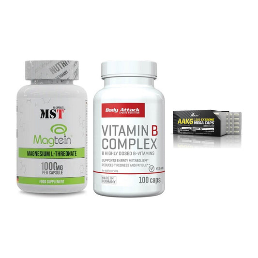 Ausdauer-Set: MST Magnesium + Body Attack + Olimp AAKG – alle enthaltenen Artikel