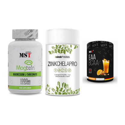 Ausdauer-Set: MST Magnesium + Sinob Zink + MST EAA & BCAA – alle enthaltenen Artikel