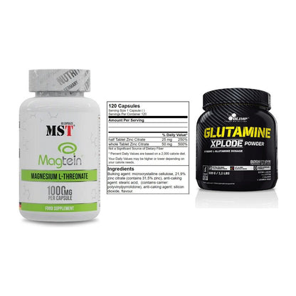 Ausdauer-Set: MST Magnesium + GN Zinc Citrate + Olimp L-Glutamin – alle enthaltenen Artikel