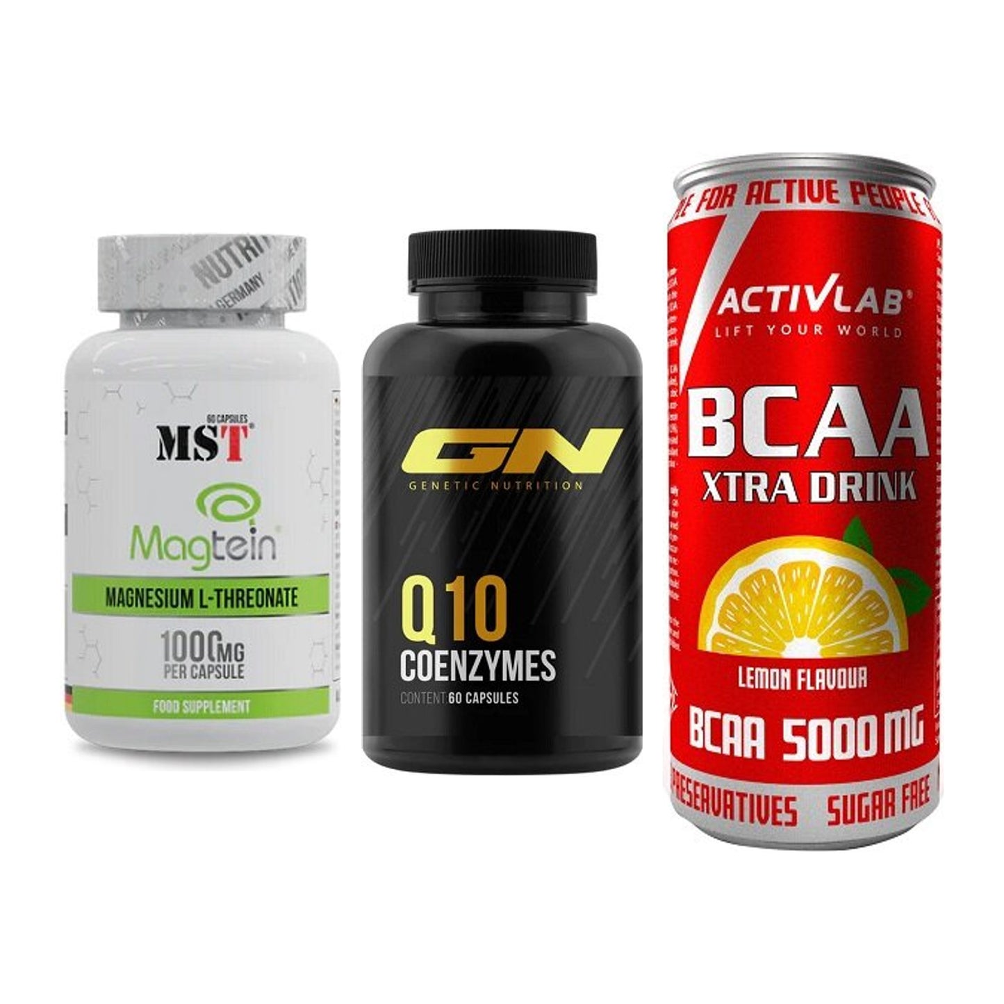 Ausdauer-Set: MST Magnesium + GN Q10 Health + Activlab BCAA – alle enthaltenen Artikel