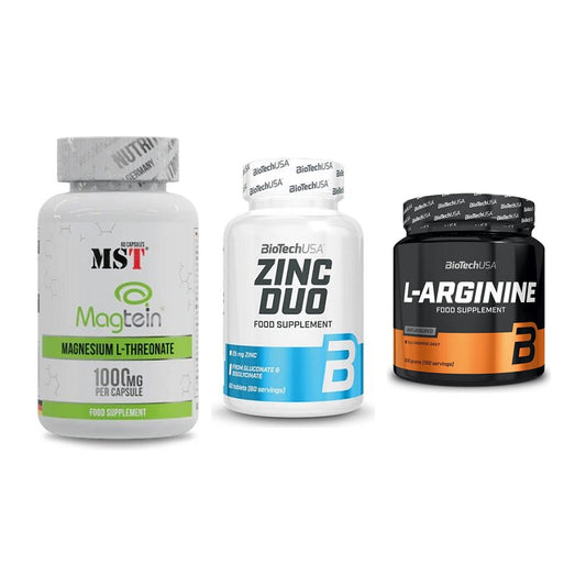 Ausdauer-Set: MST Magnesium + BioTech Zinc Duo + BioTech L-Argini – alle enthaltenen Artikel