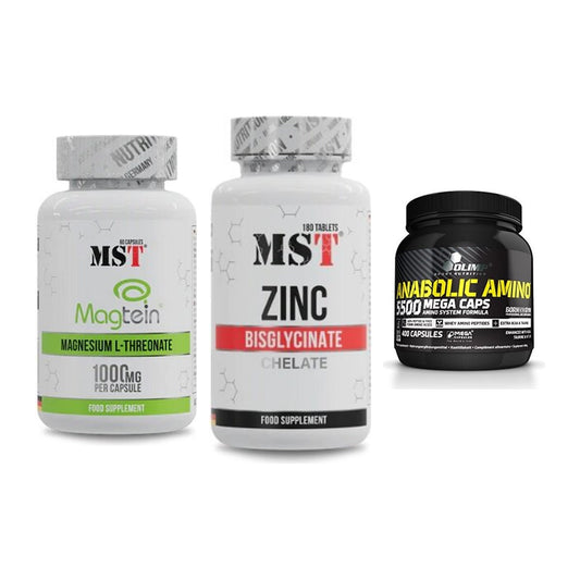 Ausdauer-Set: MST Magnesium + MST Zinc Chelate + Olimp Anabolic – alle enthaltenen Artikel