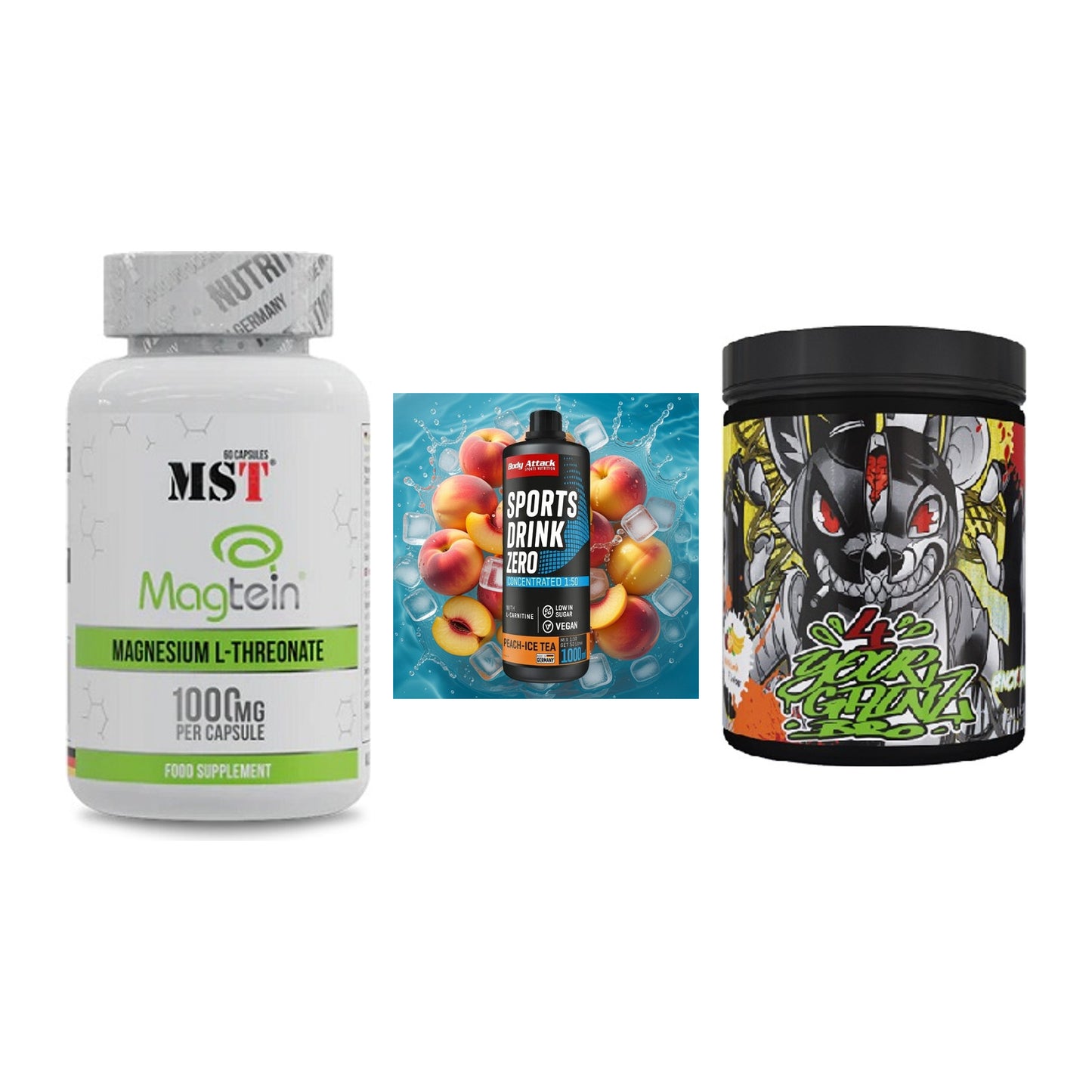Ausdauer-Set: MST Magnesium + Body Attack + BPS-Pharma EAA´s – alle enthaltenen Artikel