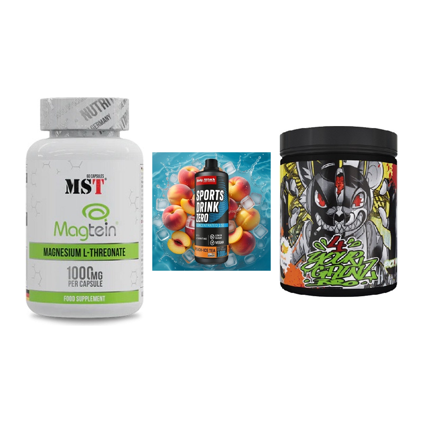 Ausdauer-Set: MST Magnesium + Body Attack + BPS-Pharma EAA´s – alle enthaltenen Artikel