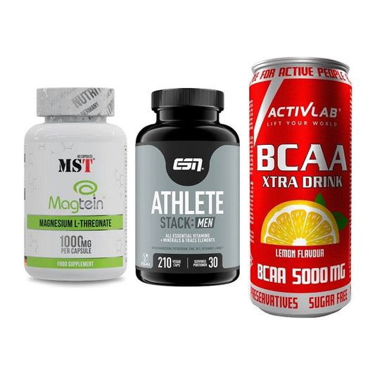 Ausdauer-Set: MST Magnesium + ESN Athlete + Activlab BCAA – alle enthaltenen Artikel