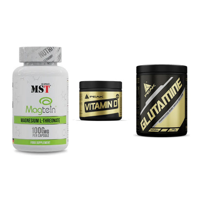 Ausdauer-Set: MST Magnesium + Peak Vitamin D + Peak Glutamin – alle enthaltenen Artikel