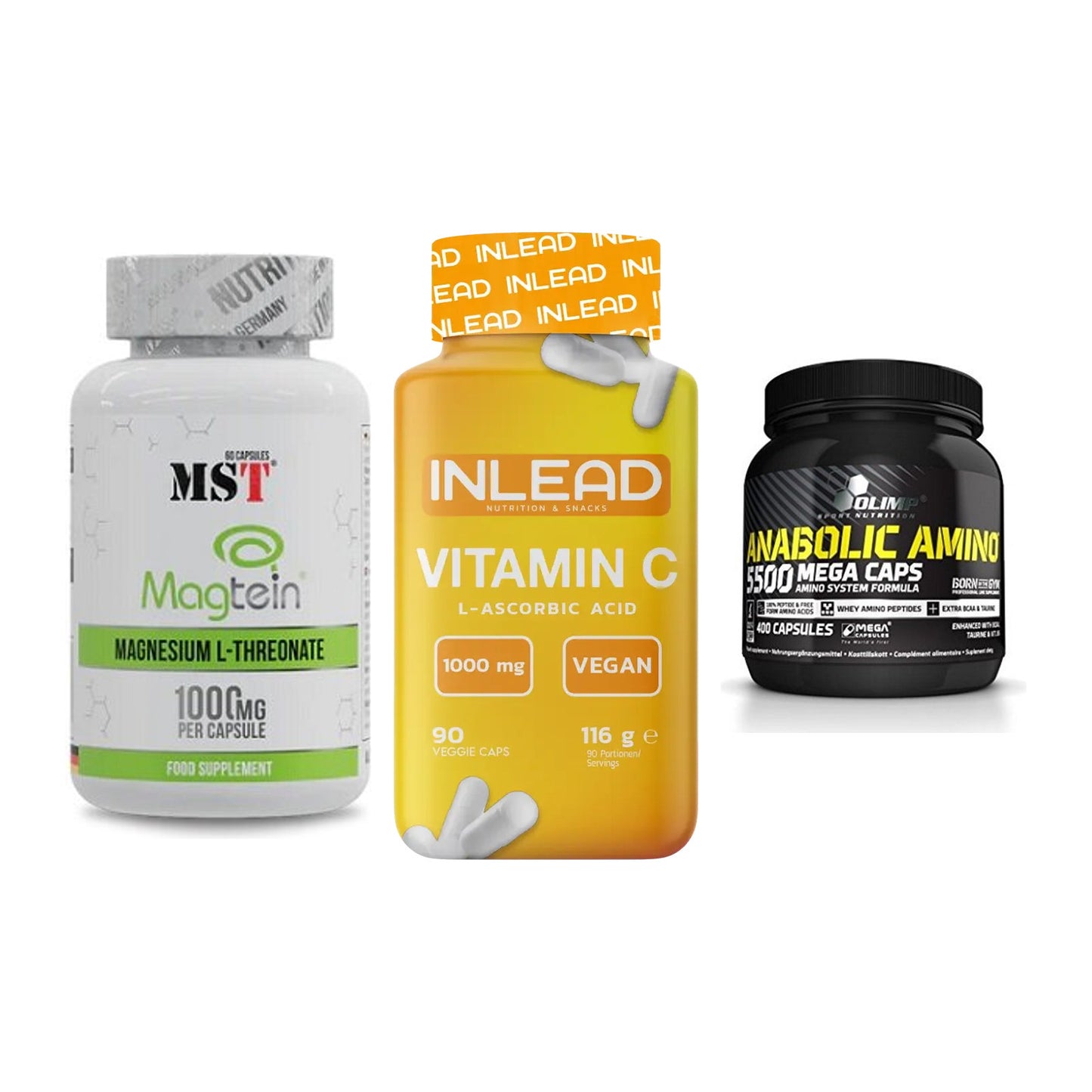 Ausdauer-Set: MST Magnesium + INLEAD Vitamin C + Olimp Anabolic – alle enthaltenen Artikel