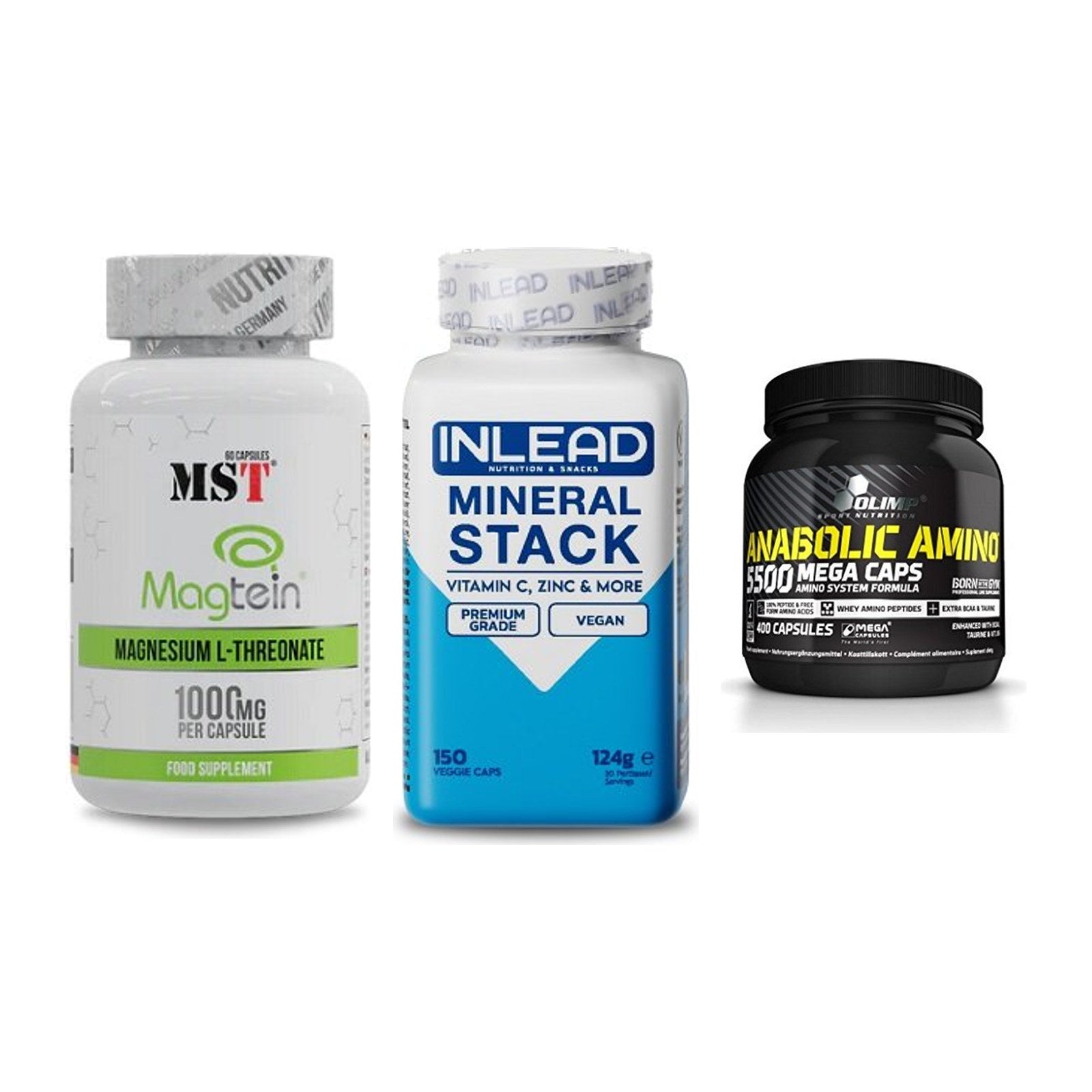 Ausdauer-Set: MST Magnesium + INLEAD Mineral + Olimp Anabolic – alle enthaltenen Artikel