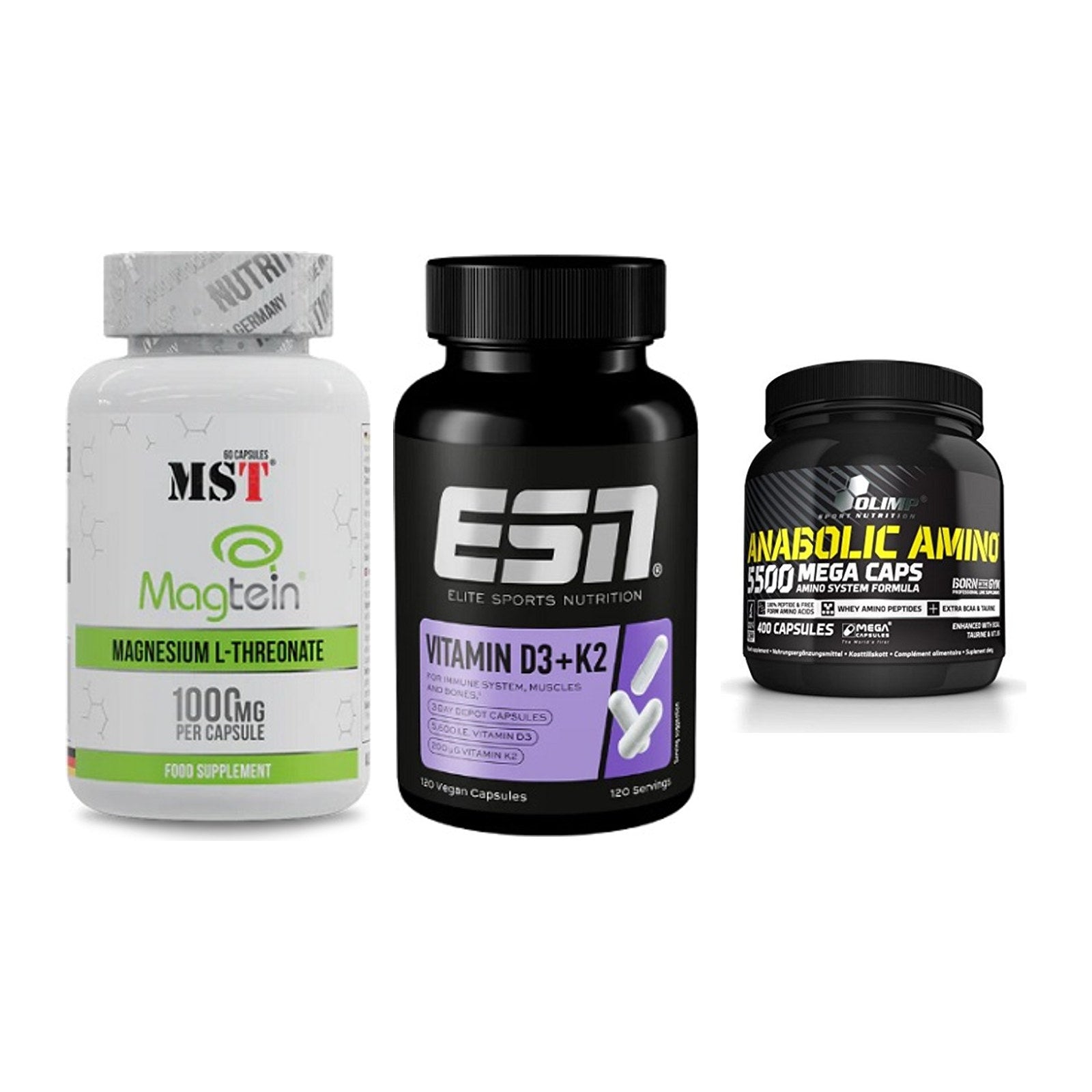 Ausdauer-Set: MST Magnesium + ESN Vitamin D3 + Olimp Anabolic – alle enthaltenen Artikel