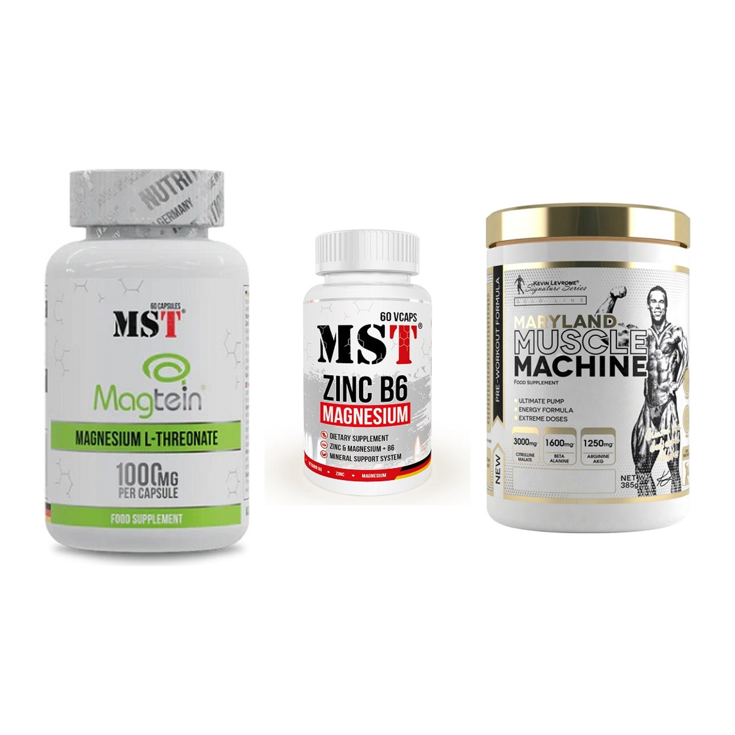 Ausdauer-Set: MST Magnesium + MST Zinc + Kevin Levrone – alle enthaltenen Artikel