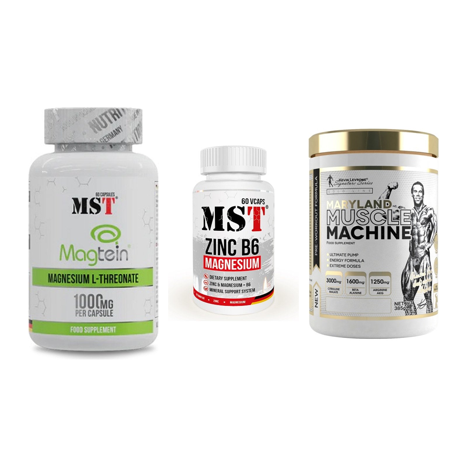Ausdauer-Set: MST Magnesium + MST Zinc + Kevin Levrone – alle enthaltenen Artikel