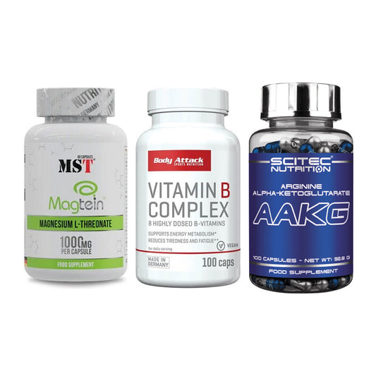 Ausdauer-Set: MST Magnesium + Body Attack + Scitec AAKG – alle enthaltenen Artikel