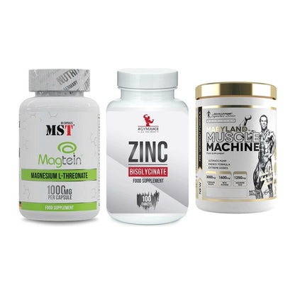 Ausdauer-Set: MST Magnesium + #GYMJUICE ZINC + Kevin Levrone – alle enthaltenen Artikel