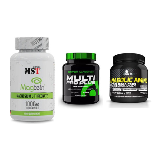 Ausdauer-Set: MST Magnesium + Scitec Multi Pro + Olimp Anabolic – alle enthaltenen Artikel