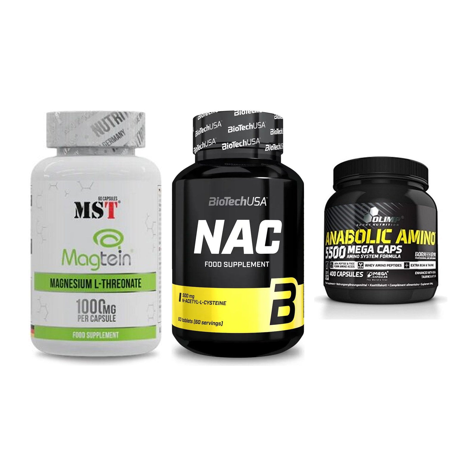 Ausdauer-Set: MST Magnesium + BioTech NAC + Olimp Anabolic – alle enthaltenen Artikel