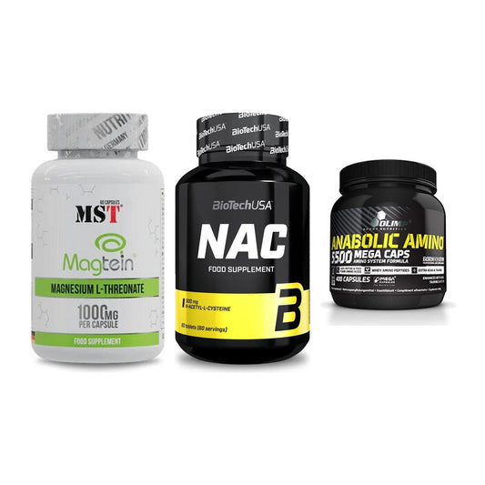 Ausdauer-Set: MST Magnesium + BioTech NAC + Olimp Anabolic – alle enthaltenen Artikel