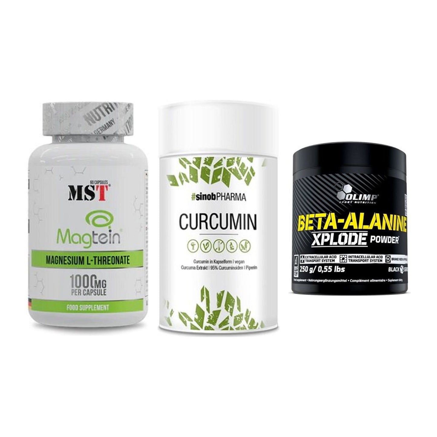 Ausdauer-Set: MST Magnesium + Sinob Curcumin + Olimp Beta-Alani – alle enthaltenen Artikel