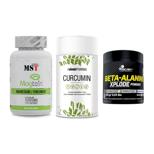 Ausdauer-Set: MST Magnesium + Sinob Curcumin + Olimp Beta-Alani – alle enthaltenen Artikel