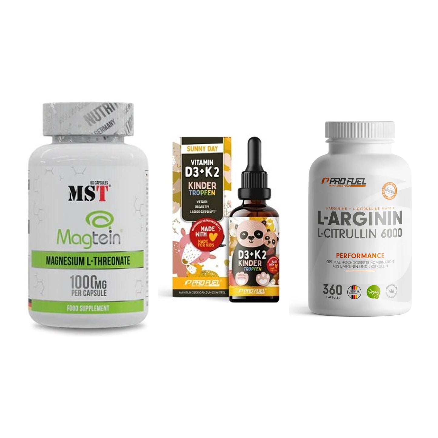 Ausdauer-Set: MST Magnesium + ProFuel VITAMIN + ProFuel L-Argini – alle enthaltenen Artikel