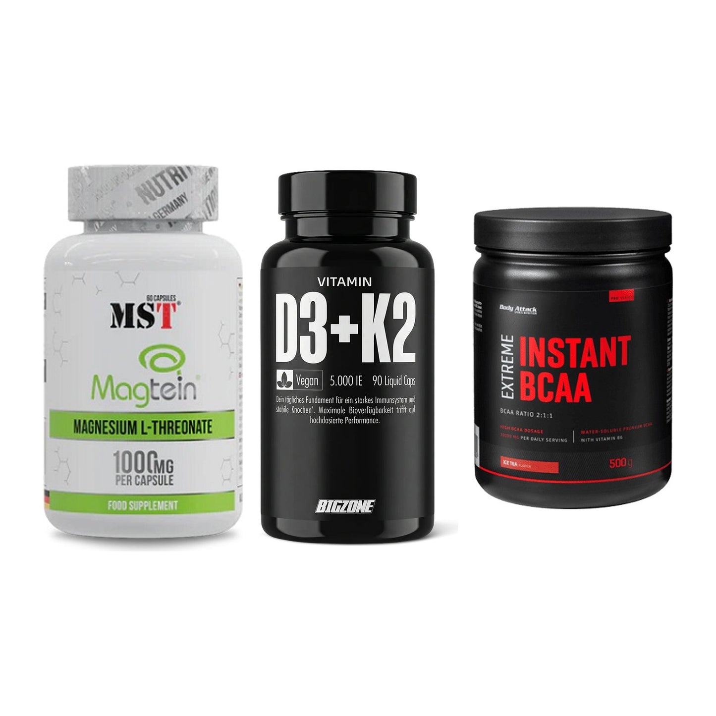 Ausdauer-Set: MST Magnesium + Big Zone Vitamin + Body Attack – alle enthaltenen Artikel