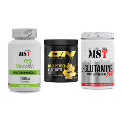 Ausdauer-Set: MST Magnesium + GN Base Powder + MST Glutamine – alle enthaltenen Artikel