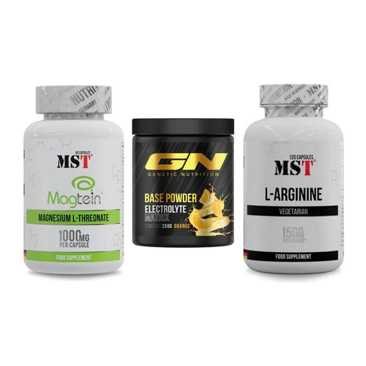 Ausdauer-Set: MST Magnesium + GN Base Powder + MST L-Arginine – alle enthaltenen Artikel