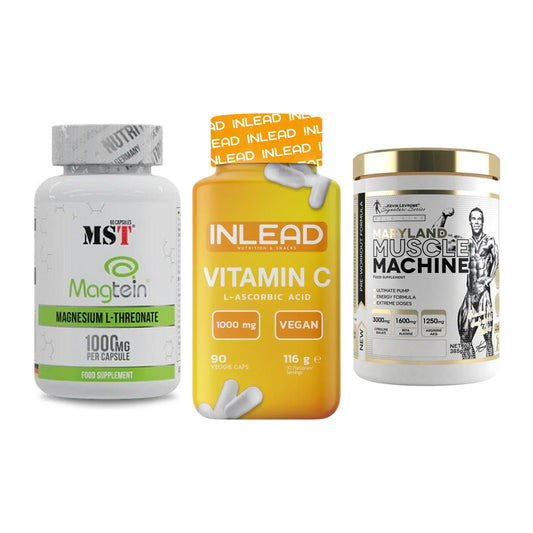 Ausdauer-Set: MST Magnesium + INLEAD Vitamin C + Kevin Levrone – alle enthaltenen Artikel