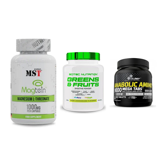 Ausdauer-Set: MST Magnesium + Scitec Greens + Olimp Anabolic – alle enthaltenen Artikel