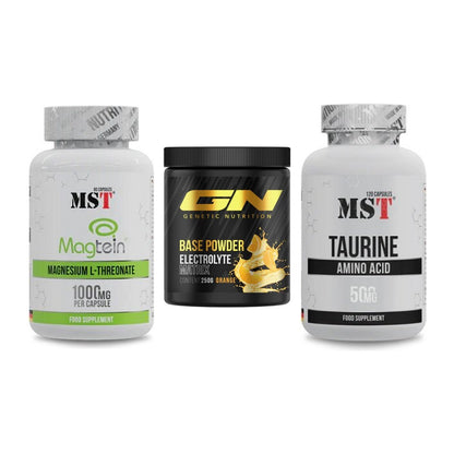 Ausdauer-Set: MST Magnesium + GN Base Powder + MST Taurine – alle enthaltenen Artikel