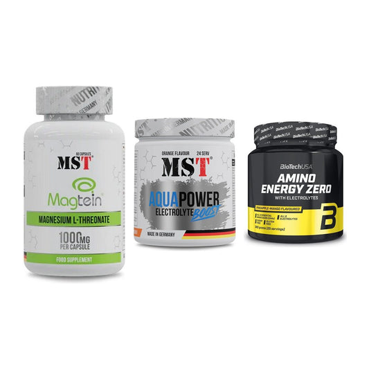 Ausdauer-Set: MST Magnesium + MST Aqua Power + BioTech Amino – alle enthaltenen Artikel