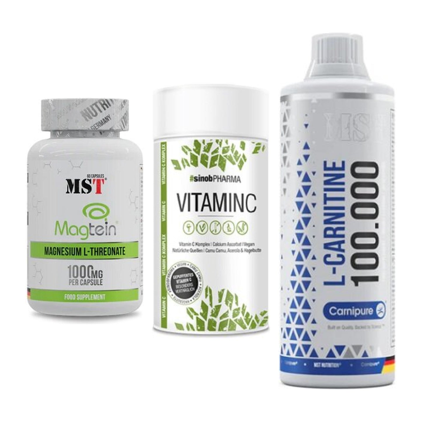 Ausdauer-Set: MST Magnesium + Sinob Vitamin C + MST L-Carnitine – alle enthaltenen Artikel
