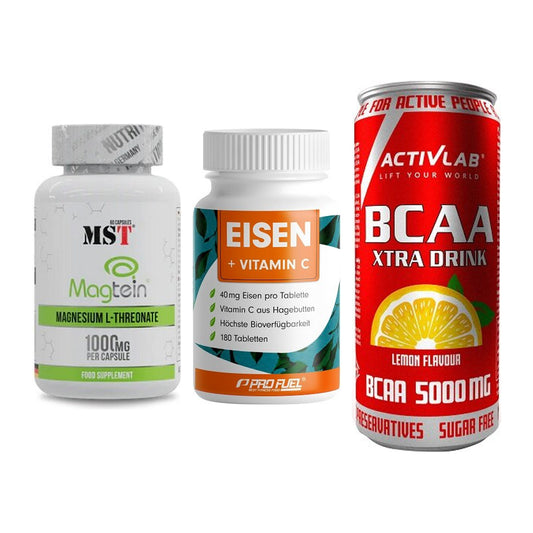 Ausdauer-Set: MST Magnesium + ProFuel EISEN + Activlab BCAA – alle enthaltenen Artikel