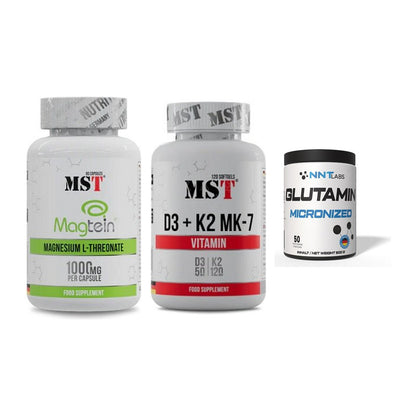 Ausdauer-Set: MST Magnesium + MST Vitamin D3 + NNT Glutamin – alle enthaltenen Artikel