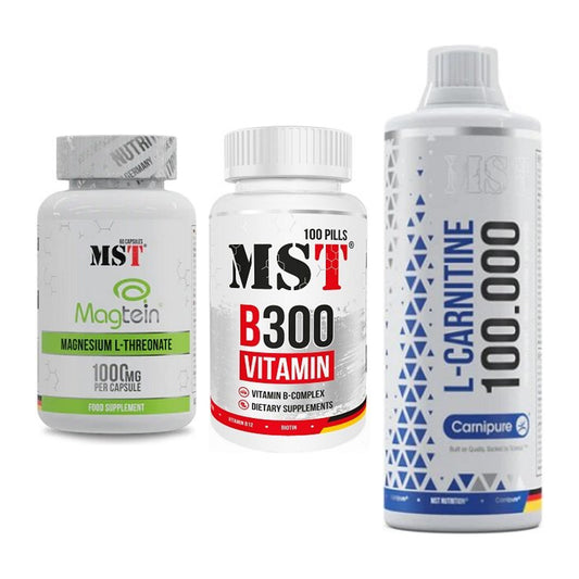 Ausdauer-Set: MST Magnesium + MST B300 B-Compl + MST L-Carnitine – alle enthaltenen Artikel