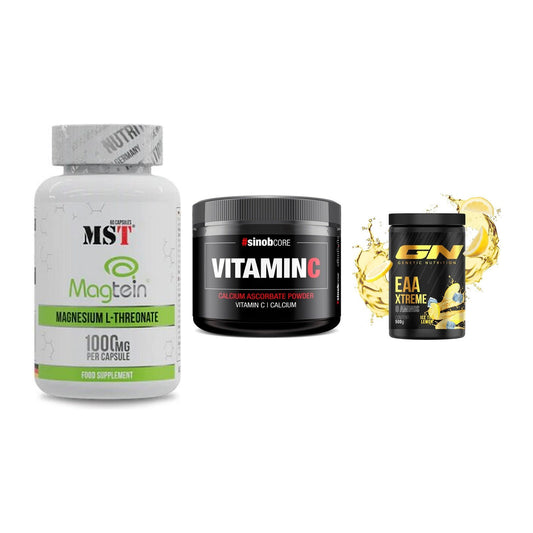 Ausdauer-Set: MST Magnesium + Sinob Vitamin C + GN EAA Xtreme – alle enthaltenen Artikel