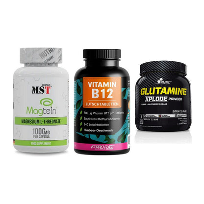 Ausdauer-Set: MST Magnesium + ProFuel Vitamin + Olimp L-Glutamin – alle enthaltenen Artikel