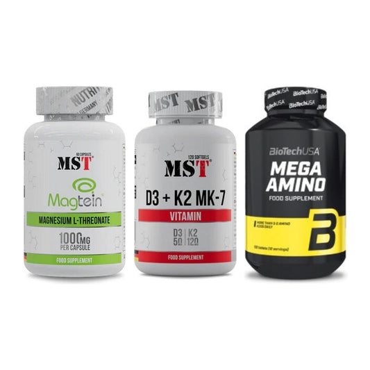 Ausdauer-Set: MST Magnesium + MST Vitamin D3 + BioTech Mega – alle enthaltenen Artikel